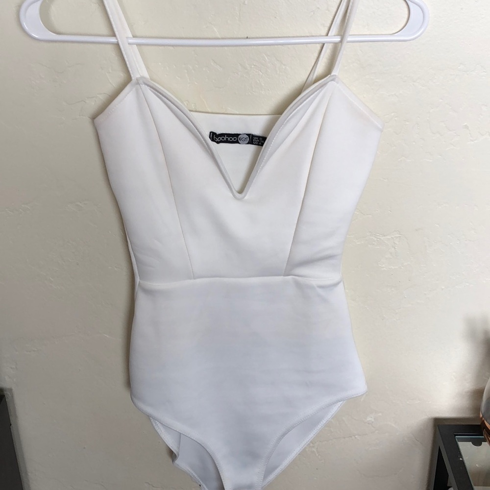 White plunging bodysuit - Picture 1 of 2